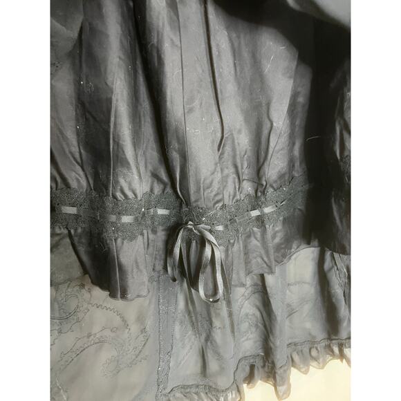 Black Peace Now Sz M Grunge Y2K Goth Skirt Japan Jirai Kei Style BPN Peasant - Picture 14 of 14